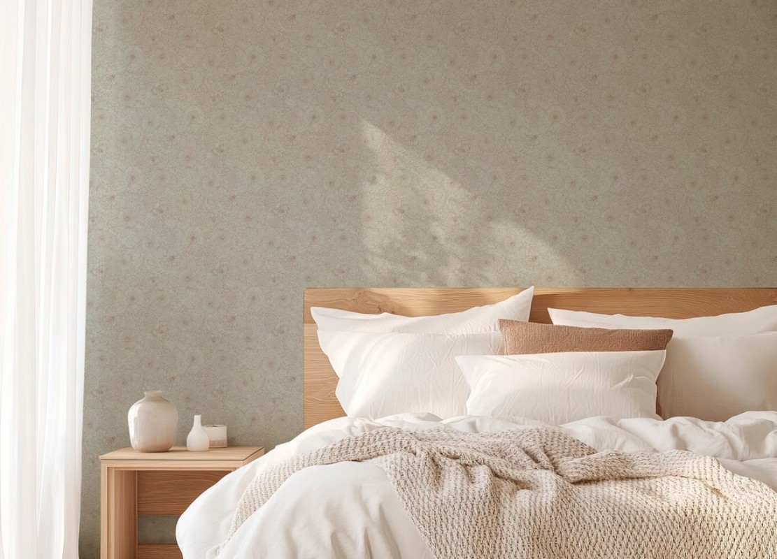 Picture of Väriyhdistelmä Bees and Flowers light beige - 1032001-02 - 04805-01